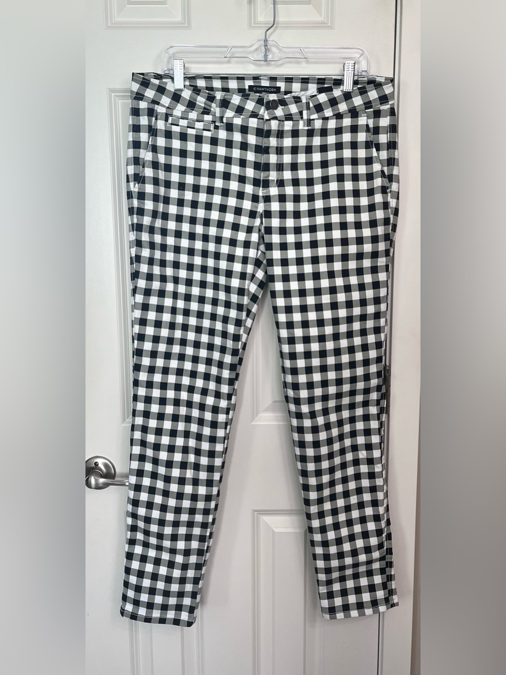 41 Hawthorn Black and White Gingham Pants